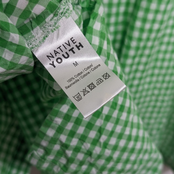 Native Youth Very Oversized Boyfriend Shirt in Bright Gingham / M - Picture 7 of 8